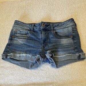 AE- Denim Blue Women's Shorts 4